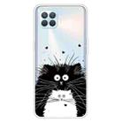 For OPPO F17 / A73 (2020) / Reno4 F Colored Drawing Clear TPU Cover Protective Cases(Black And White Rat) - 1