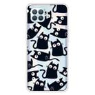 For OPPO F17 / A73 (2020) / Reno4 F Colored Drawing Clear TPU Cover Protective Cases(Funny Cat) - 1