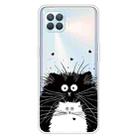 For OPPO F17 Pro / A93 / Reno4 Lite Colored Drawing Clear TPU Cover Protective Cases(Black And White Rat) - 1