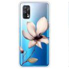 For OPPO Realme 7 Pro Colored Drawing Clear TPU Cover Protective Cases(A Lotus) - 1