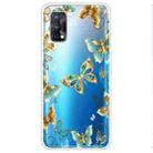 For OPPO Realme 7 Pro Colored Drawing Clear TPU Cover Protective Cases(Dorking Butterfly) - 1