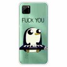 For OPPO Realme C11 Colored Drawing Clear TPU Cover Protective Cases(Penguin) - 1