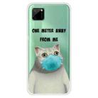 For OPPO Realme C11 Colored Drawing Clear TPU Cover Protective Cases(Mask Cat) - 1