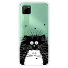 For OPPO Realme C11 Colored Drawing Clear TPU Cover Protective Cases(Black And White Rat) - 1