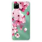 For OPPO Realme C11 Colored Drawing Clear TPU Cover Protective Cases(Cherry Blossoms) - 1