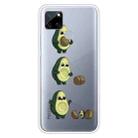 For OPPO Realme C12 Colored Drawing Clear TPU Cover Protective Cases(Avocado) - 1