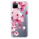 For OPPO Realme C12 Colored Drawing Clear TPU Cover Protective Cases(Cherry Blossoms) - 1