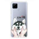 For OPPO Realme C15 Colored Drawing Clear TPU Cover Protective Cases(Pinch Face Dog) - 1