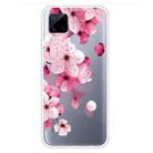 For OPPO Realme C15 Colored Drawing Clear TPU Cover Protective Cases(Cherry Blossoms) - 1