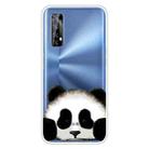 For OPPO Realme 7 Colored Drawing Clear TPU Cover Protective Cases(Hug Face Bear) - 1