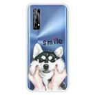 For OPPO Realme 7 Colored Drawing Clear TPU Cover Protective Cases(Pinch Face Dog) - 1