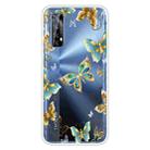 For OPPO Realme 7 Colored Drawing Clear TPU Cover Protective Cases(Dorking Butterfly) - 1