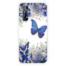 For OPPO Realme 7 Colored Drawing Clear TPU Cover Protective Cases(Butterfly) - 1