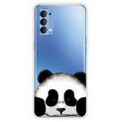 For OPPO Reno4 Colored Drawing Clear TPU Cover Protective Cases(Hug Face Bear) - 1