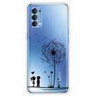 For OPPO Reno4 Colored Drawing Clear TPU Cover Protective Cases(Dandelion) - 1