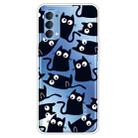 For OPPO Reno4 Colored Drawing Clear TPU Cover Protective Cases(Funny Cat) - 1