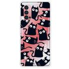 For OPPO Reno4 Pro Colored Drawing Clear TPU Cover Protective Cases(Funny Cat) - 1
