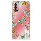 For OPPO Reno4 Pro Colored Drawing Clear TPU Cover Protective Cases(Dorking Butterfly) - 1