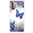 For OPPO Reno4 Pro Colored Drawing Clear TPU Cover Protective Cases(Butterfly) - 1