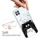 For OPPO Reno4 SE Colored Drawing Clear TPU Cover Protective Cases(Black And White Rat) - 3