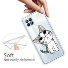 For OPPO Reno4 SE Colored Drawing Clear TPU Cover Protective Cases(Tilted Head Cat) - 3