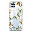 For OPPO Reno4 SE Colored Drawing Clear TPU Cover Protective Cases(Dorking Butterfly) - 1