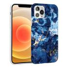 For iPhone 12 mini Glossy Marble Pattern TPU Protective Case (Blue) - 1