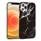 Glossy Marble Pattern TPU Protective Case For iPhone 12 mini(Black) - 1