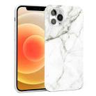 Glossy Marble Pattern TPU Protective Case For iPhone 12 mini(White) - 1
