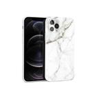 Glossy Marble Pattern TPU Protective Case For iPhone 12 / 12 Pro(White) - 1