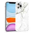 For iPhone 11 Glossy Marble Pattern TPU Protective Case (White) - 1
