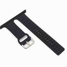Silicone Watch Band For Apple Watch Ultra 49mm / Series 8&7 45mm / SE 2&6&SE&5&4 44mm / 3&2&1 42mm(Black) - 1