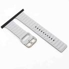 Silicone Watch Band For Apple Watch Series 9&8&7 41mm / SE 3&SE 2&6&SE&5&4 40mm / 3&2&1 38mm(White) - 1