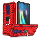 For Motorola Moto G9 Play Cool Armor PC + TPU Shockproof Case with 360 Degree Rotation Ring Holder(Red) - 1