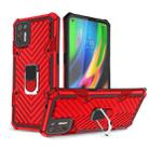 For Motorola Moto G9 Plus Cool Armor PC + TPU Shockproof Case with 360 Degree Rotation Ring Holder(Red) - 1