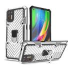 For Motorola Moto G9 Plus Cool Armor PC + TPU Shockproof Case with 360 Degree Rotation Ring Holder(Silver) - 1