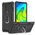 For Xiaomi Redmi Note 9 Cool Armor PC + TPU Shockproof Case with 360 Degree Rotation Ring Holder(Black) - 1