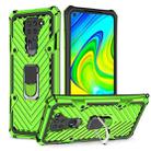 For Xiaomi Redmi Note 9 Cool Armor PC + TPU Shockproof Case with 360 Degree Rotation Ring Holder(Green) - 1