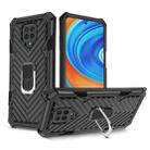 For Xiaomi Redmi Note 9S Cool Armor PC + TPU Shockproof Case with 360 Degree Rotation Ring Holder(Black) - 1