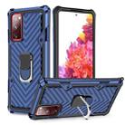 For Samsung Galaxy S20 FE Cool Armor PC + TPU Shockproof Case with 360 Degree Rotation Ring Holder(Blue) - 1