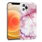 Glossy Marble Pattern TPU Protective Case For iPhone 12 mini(Pink White) - 1