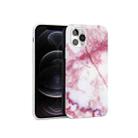 Glossy Marble Pattern TPU Protective Case For iPhone 12 / 12 Pro(Pink White) - 1