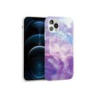 Glossy Marble Pattern TPU Protective Case For iPhone 12 Pro Max(Purple) - 1