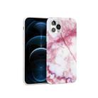 Glossy Marble Pattern TPU Protective Case For iPhone 12 Pro Max(Pink White) - 1