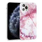 Glossy Marble Pattern TPU Protective Case For iPhone 11 Pro(Pink White) - 1