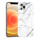 Glossy Marble Pattern TPU Protective Case For iPhone 12 mini(White) - 1