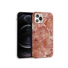 Glossy Marble Pattern TPU Protective Case For iPhone 12 / 12 Pro(Vermilion) - 1