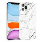 For iPhone 11 Glossy Marble Pattern TPU Protective Case (White) - 1