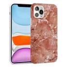 For iPhone 11 Glossy Marble Pattern TPU Protective Case (Vermilion) - 1