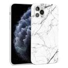 Glossy Marble Pattern TPU Protective Case For iPhone 11 Pro(White) - 1